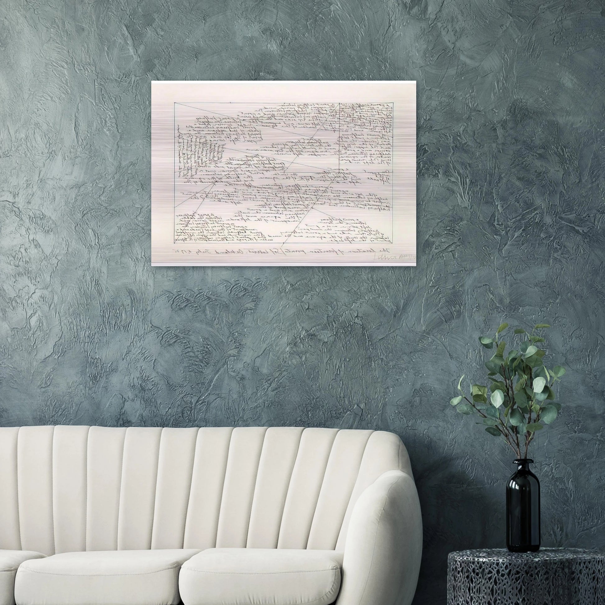The Location of 14 Points - Sol LeWitt Brushed Aluminum Print - 70x100 cm / 28x40 inches | Sol LeWitt Aluminum Print | Sol LeWitt Prints