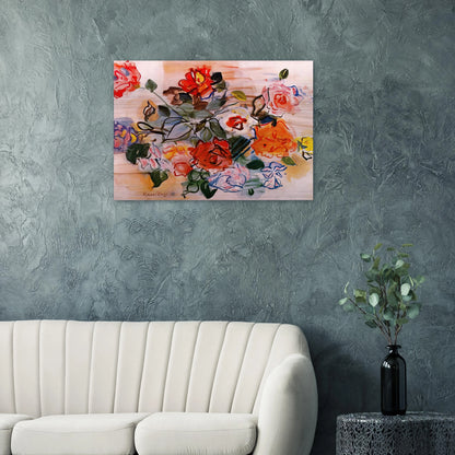 PINK BUNCH 1940 - Raoul Dufy Brushed Aluminum Print - 70x100 cm / 28x40 inches | Raoul Dufy Aluminum Print | Raoul Dufy Prints