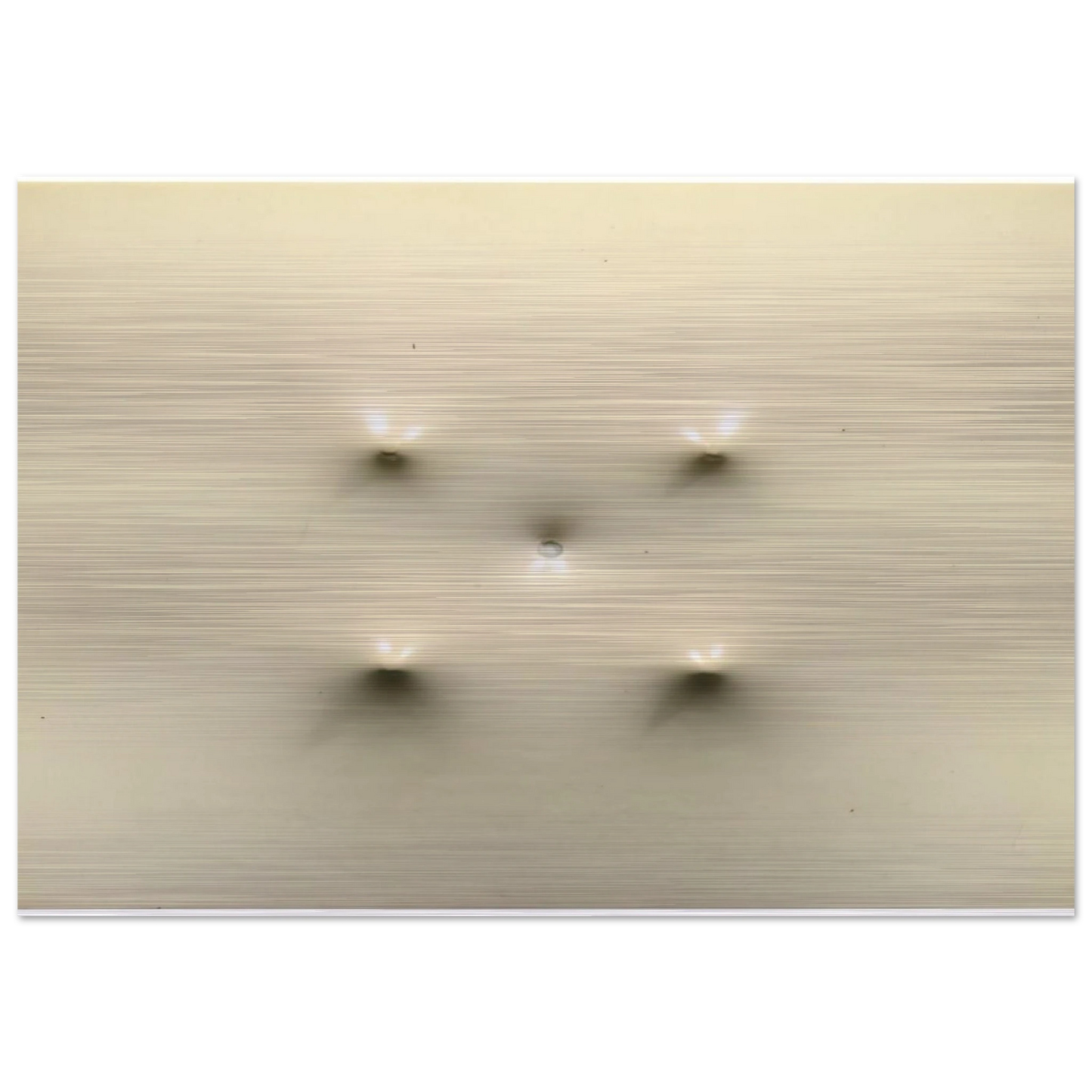 Superficie Bianca - 1967 - Enrico Castellani Brushed Aluminum Print - 70x100 cm / 28x40 inches | Enrico Castellani Aluminum Print | Enrico Castellani Prints