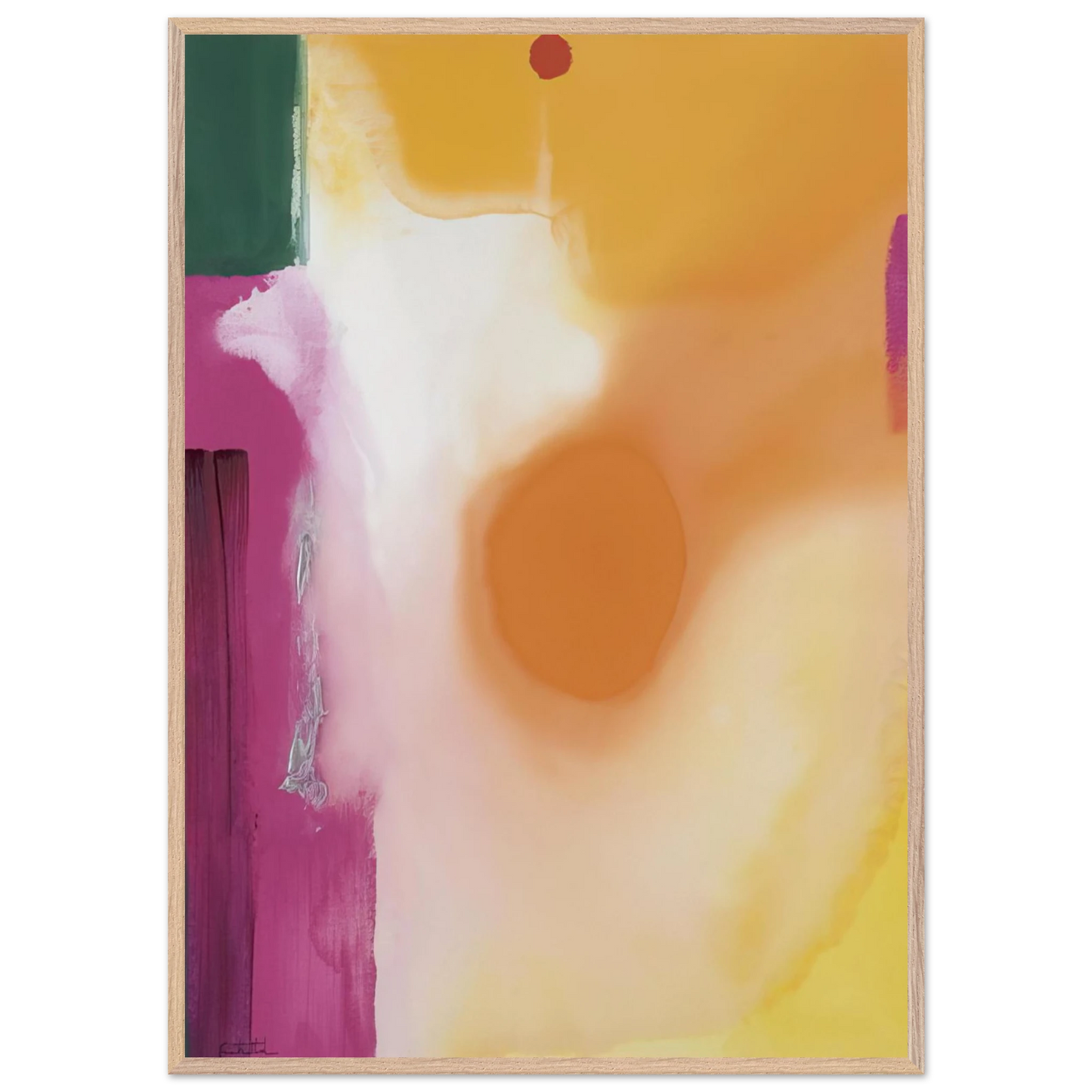 Helen Frankenthaler - Bullseye - 1989 Wall art - 60x80 cm / 24x32 inches - Premium Wooden Framed Poster With Fine Art Paper-canvas - White frame