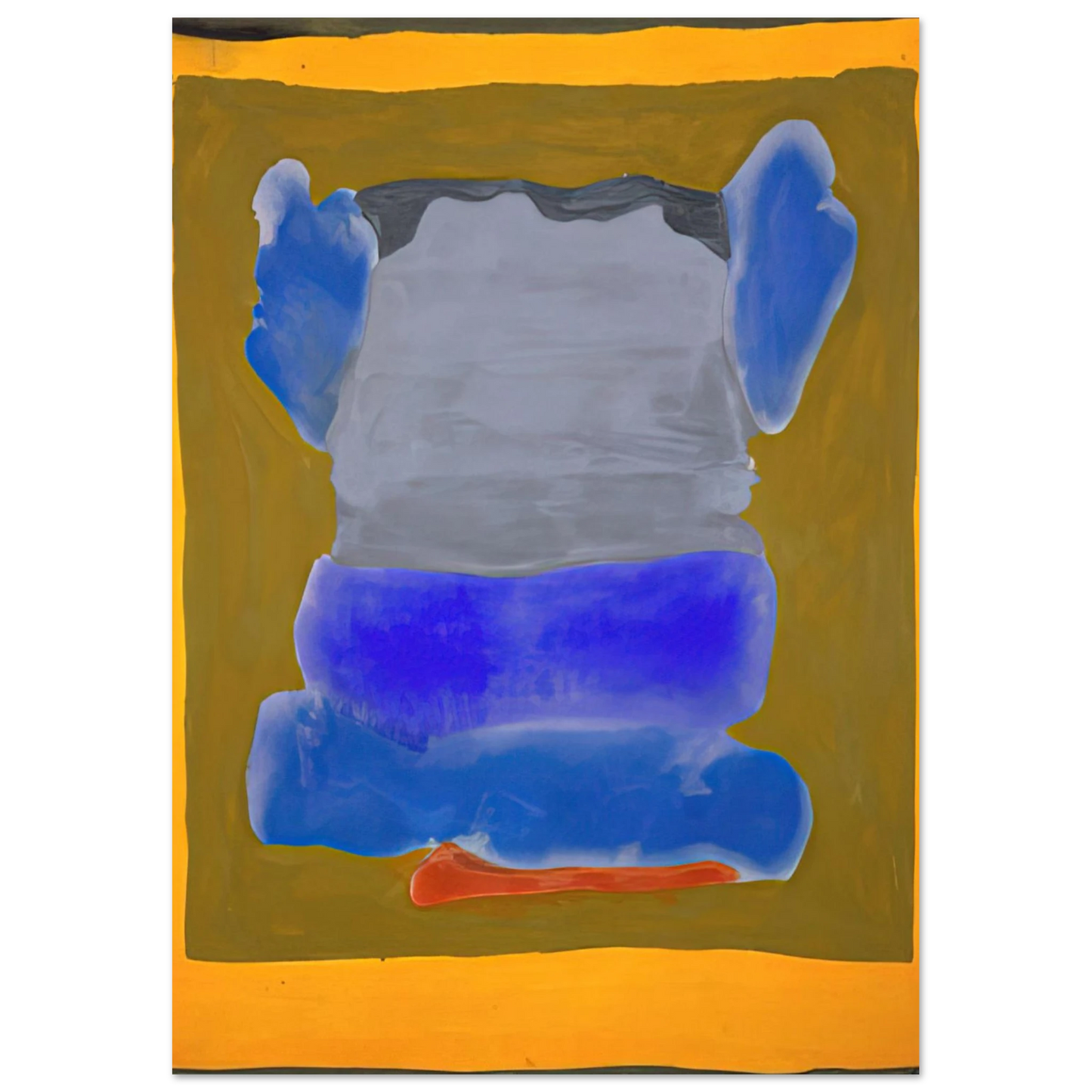 Helen Frankenthaler - Buddha s Court - 1964 Wall art - 40x50 cm / 16x20 inches - Premium Wooden Framed Poster With Fine Art Paper-canvas - Black frame
