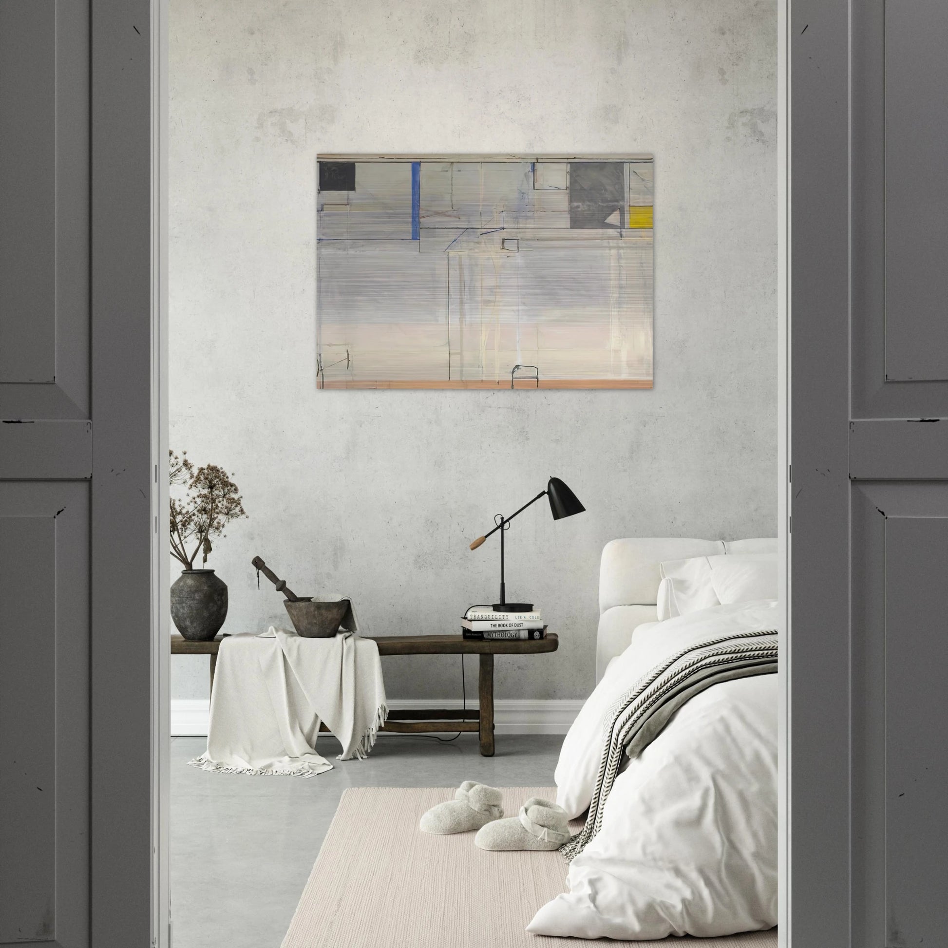 Ocean Park #131 - Richard Diebenkorn Brushed Aluminum Print - 70x100 cm / 28x40 inches | Richard Diebenkorn Aluminum Print | Richard Diebenkorn Prints