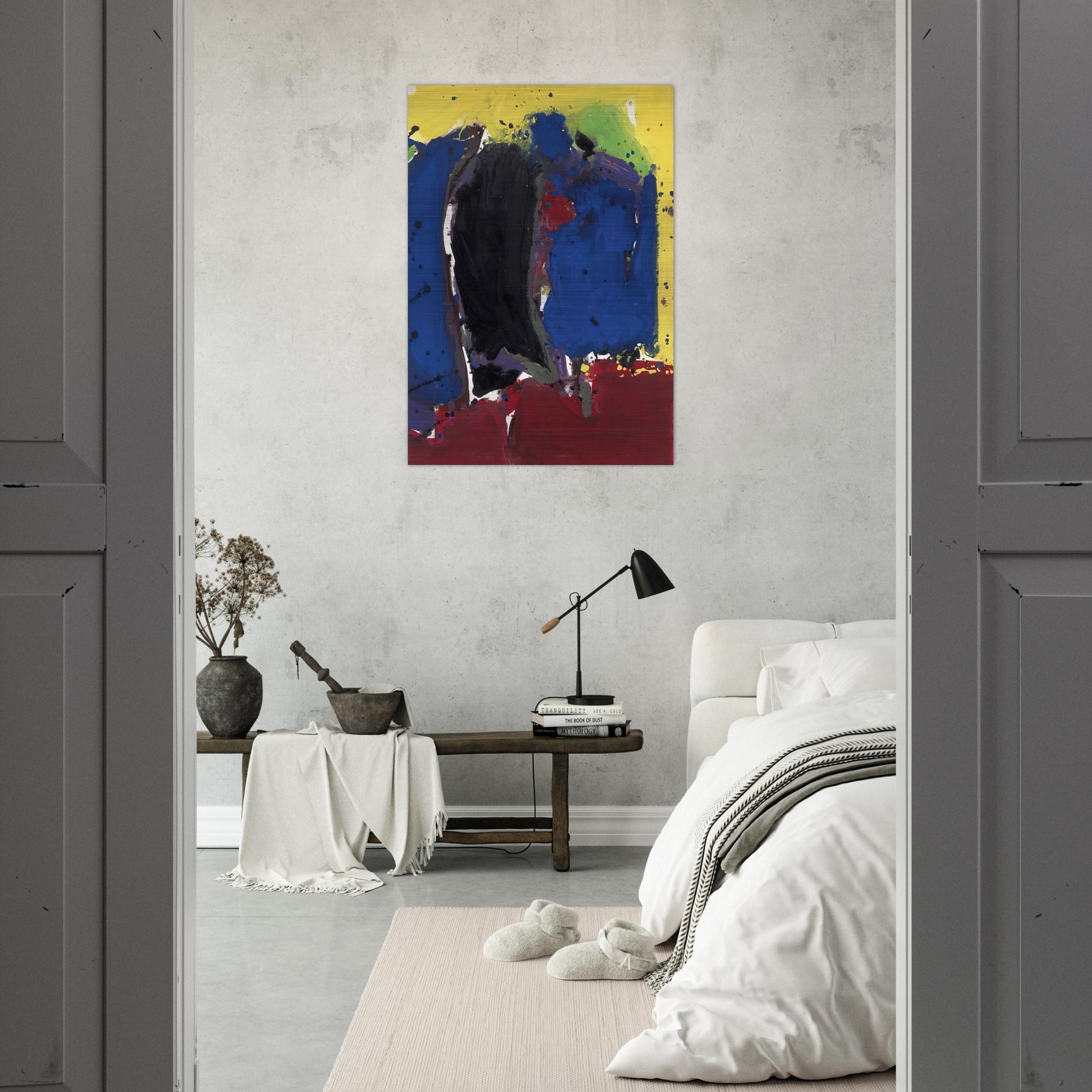 Composition - Sam Francis Brushed Aluminum Print - 70x100 cm / 28x40 inches | Sam Francis Aluminum Print | Sam Francis Prints