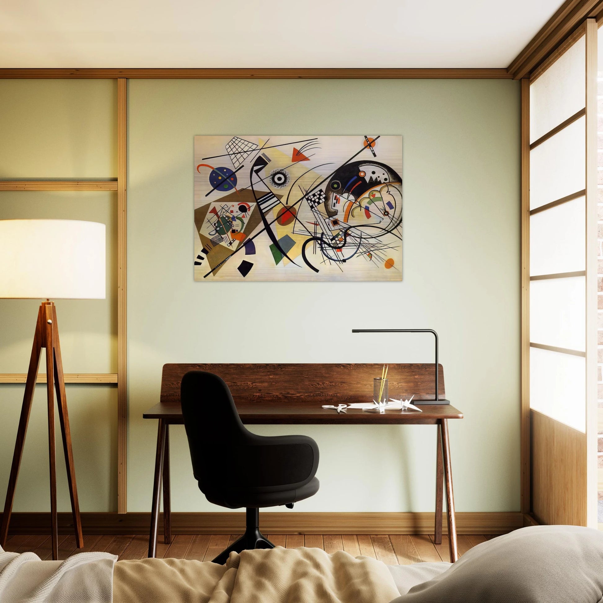 TRANSVERSE LINE 1923 - Wassily Kandinsky Brushed Aluminum Print - 70x100 cm / 28x40 inches | Wassily Kandinsky Aluminum Print | Wassily Kandinsky Prints